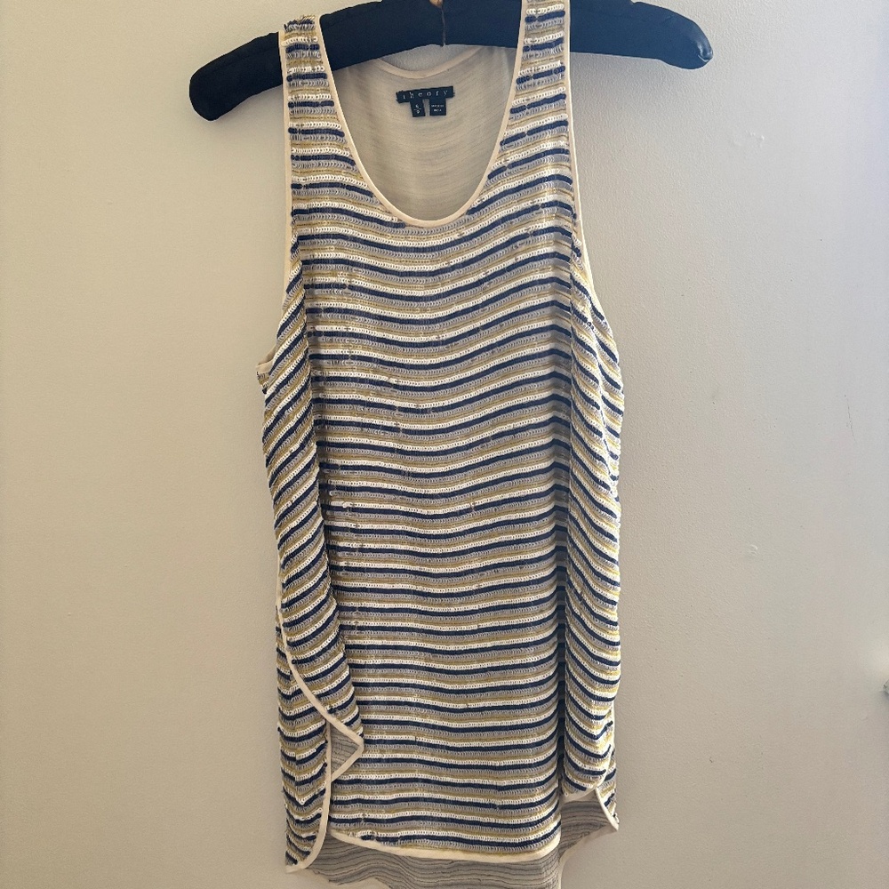 Theory sequined tank top